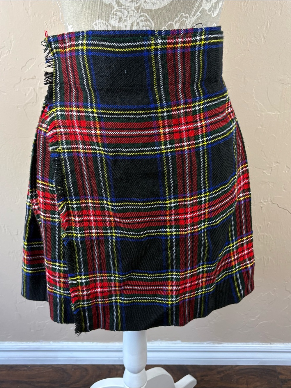 Thrifty-Kilt Stillwaterkilts.Com Size Large Tartan Plaid Pleated Kilt Wrap Skirt